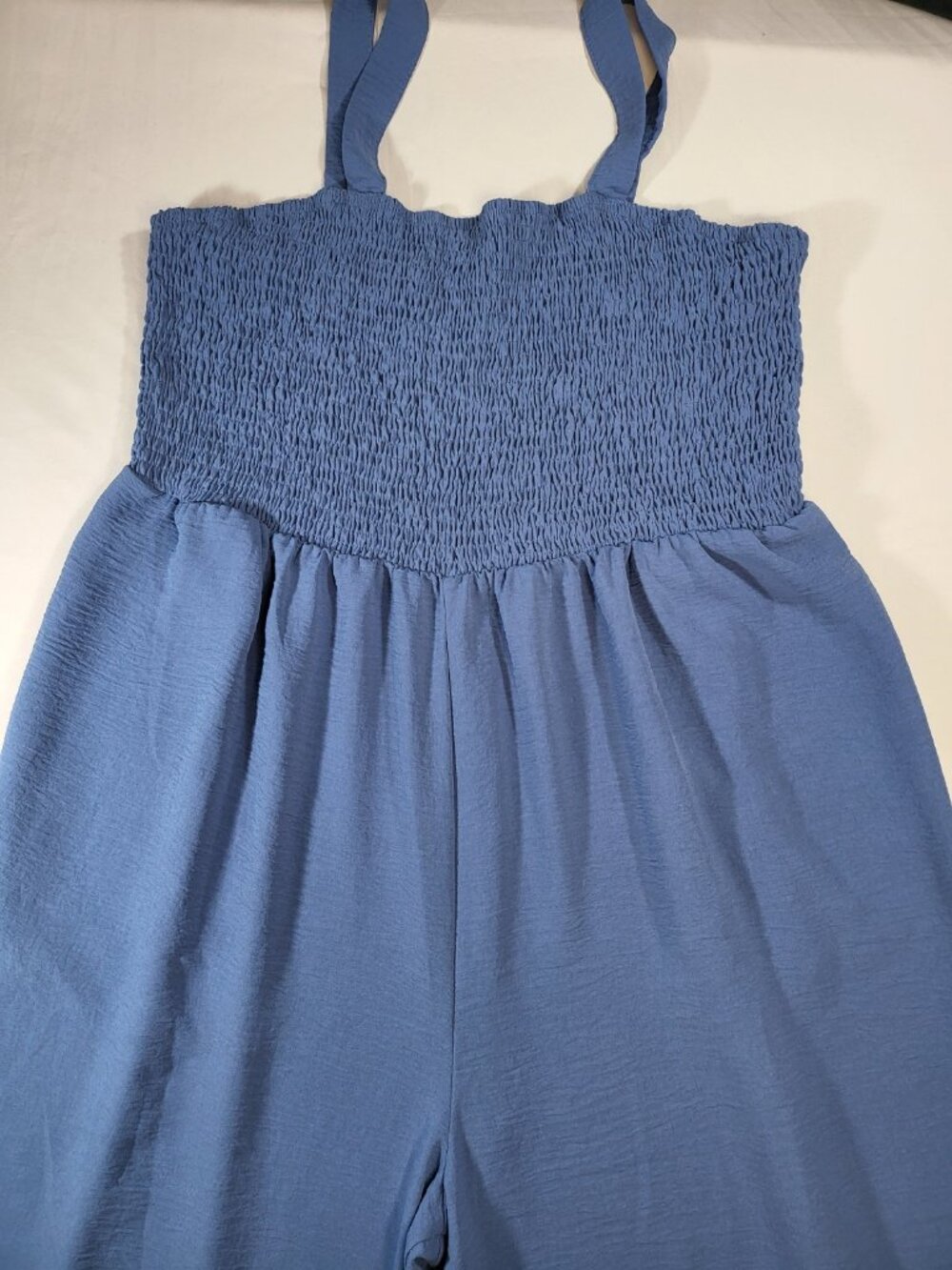 Dokotoo Blue Smocked Jumpsuit Size XXL